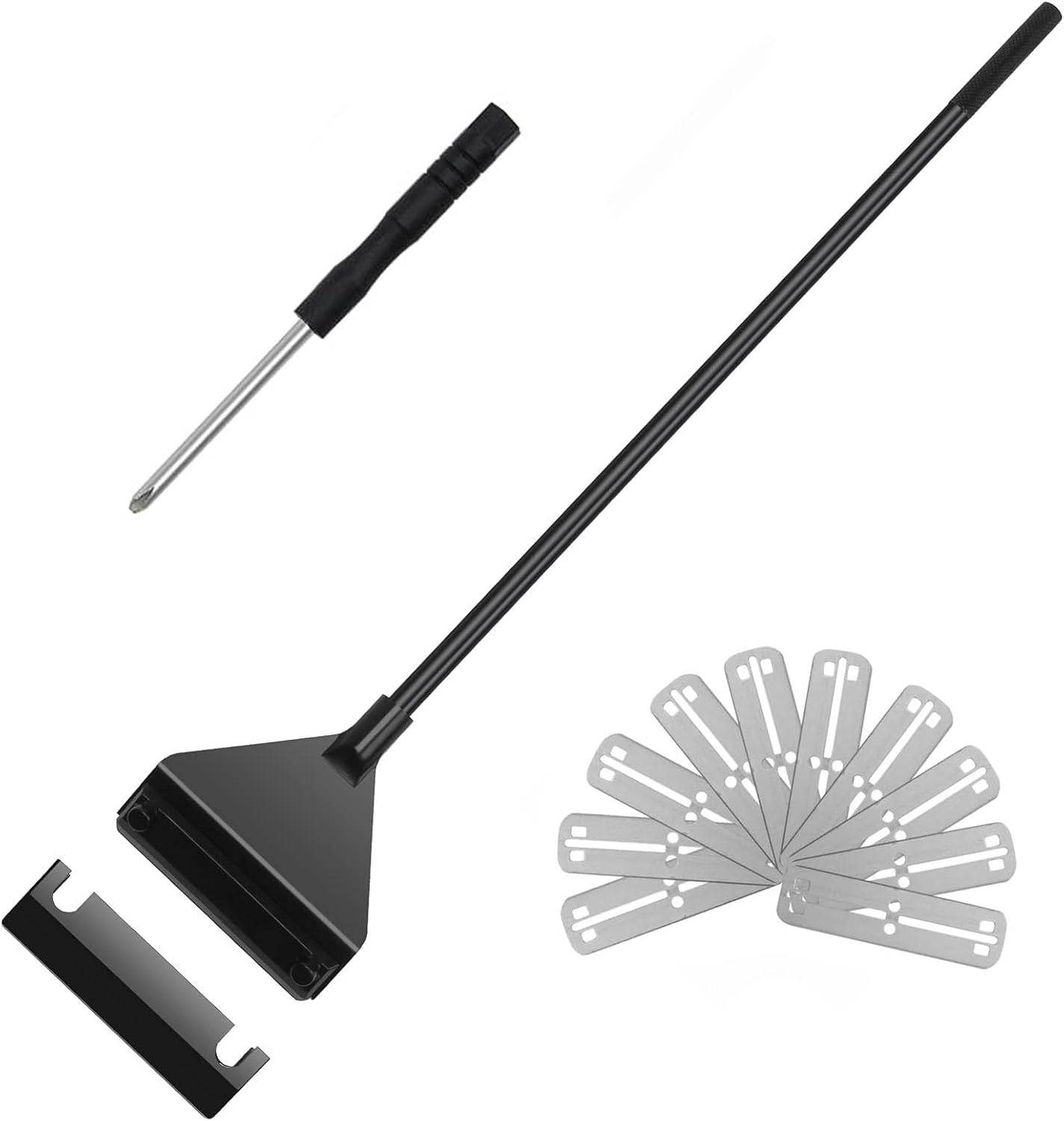 Algenkratzer – 10 Klingen – Edelstahl – Rutschfester Griff – Für Glasaquarien