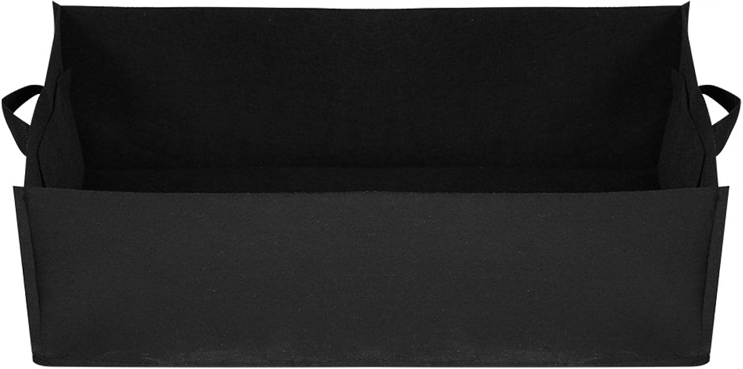 Rechteckige Pflanzsäcke – Vliesstoff – Atmungsaktiv Und Strapazierfähig – Für Gemüse Und Blumen – 60 X 30 X 20 Cm