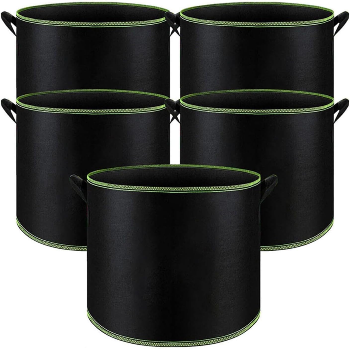 Pflanzsäcke – 5er-set – Vliesstoff – 20 L – Mit Griffen – Für Garten Und Terrasse