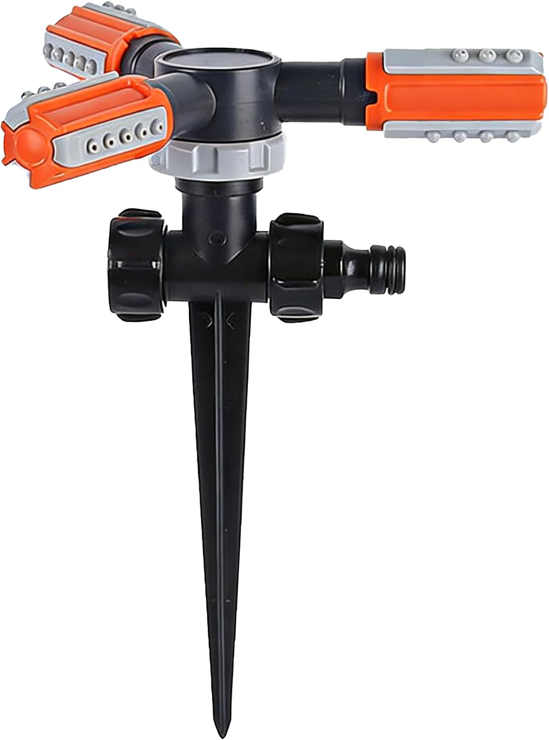 Automatischer Rasensprenger – 1 Stück – Kunststoff – 360°-drehung – Garten Und Rasen – Schwarz Und Orange