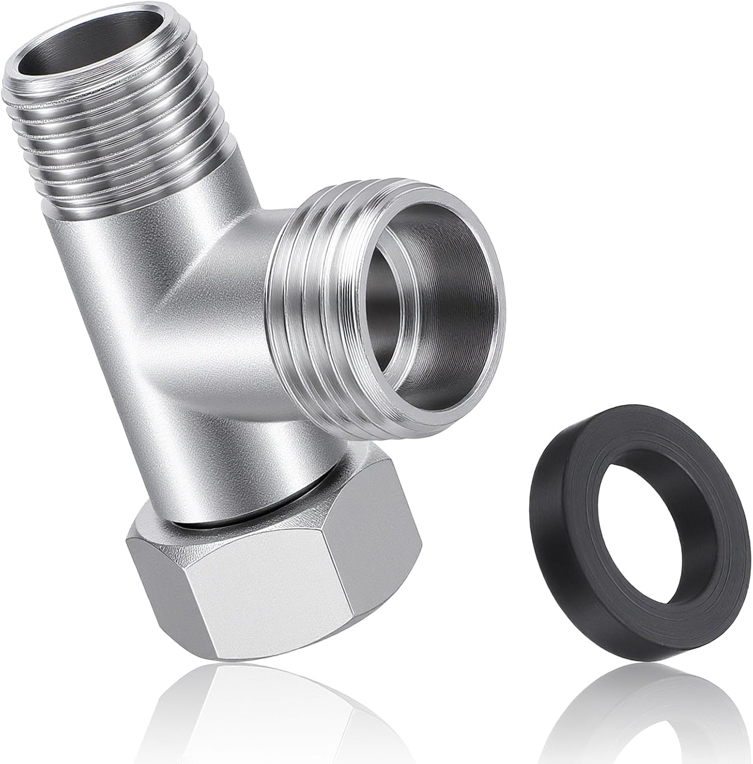 3-wege-t-stück Aus Messing – 1 Stück – Massives Kupfer – 3/8"- Und 1/2"-gewinde – Für Toiletten Und Waschmaschinen – 5 X 3,5 X 2 Cm