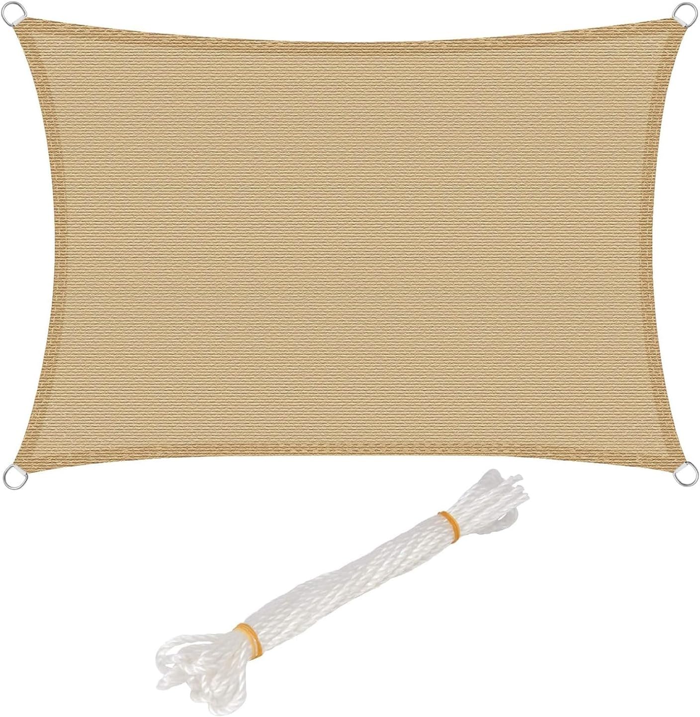 Rechteckiges Sonnensegel 3x4 M Aus Hdpe – 85 % Uv-schutz – Garten, Terrasse, Camping