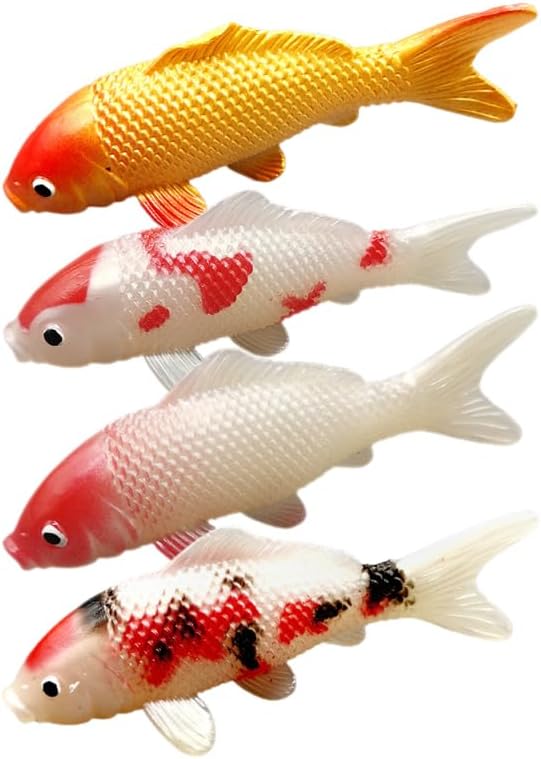 Set Mit 4 Künstlichen Fischen – Realistische Pvc-koi-karpfen – Teich- Und Aquariumdekoration – Fotorequisite Für Den Garten – 11,50 Cm