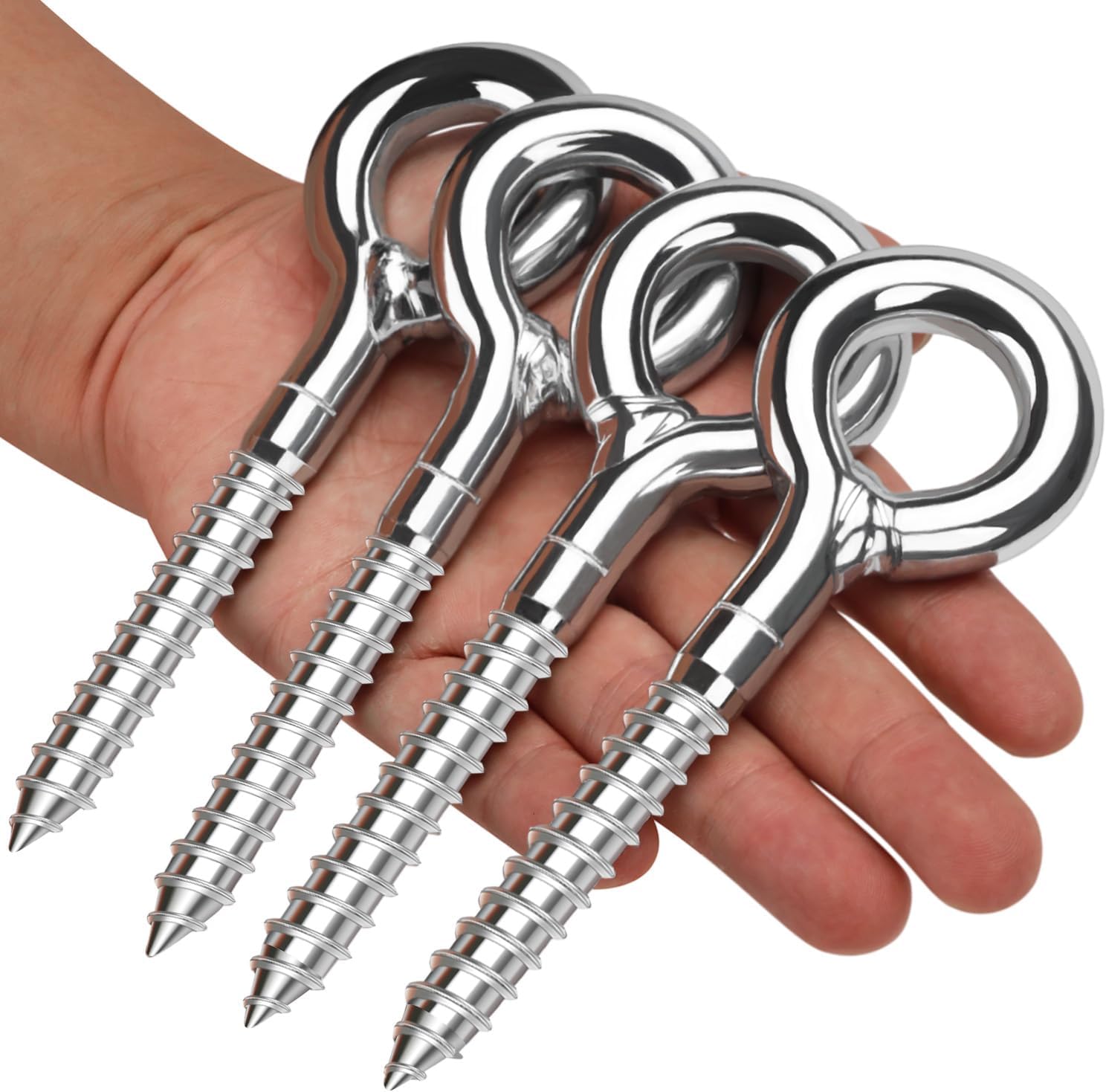 M12x90 Ringschraube – 4er-pack – Verzinkter Stahl – Geschlossener Haken – Für Gerüstbau Und Schwerlastbefestigungen