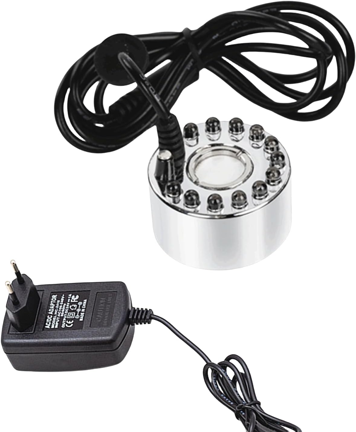 Ultraschall-nebelgerät – 1 Stück – Abs Mit 12 Leds – Nebeleffekt Für Springbrunnen Im Innen- Und Außenbereich – Für Halloween Und Weihnachten