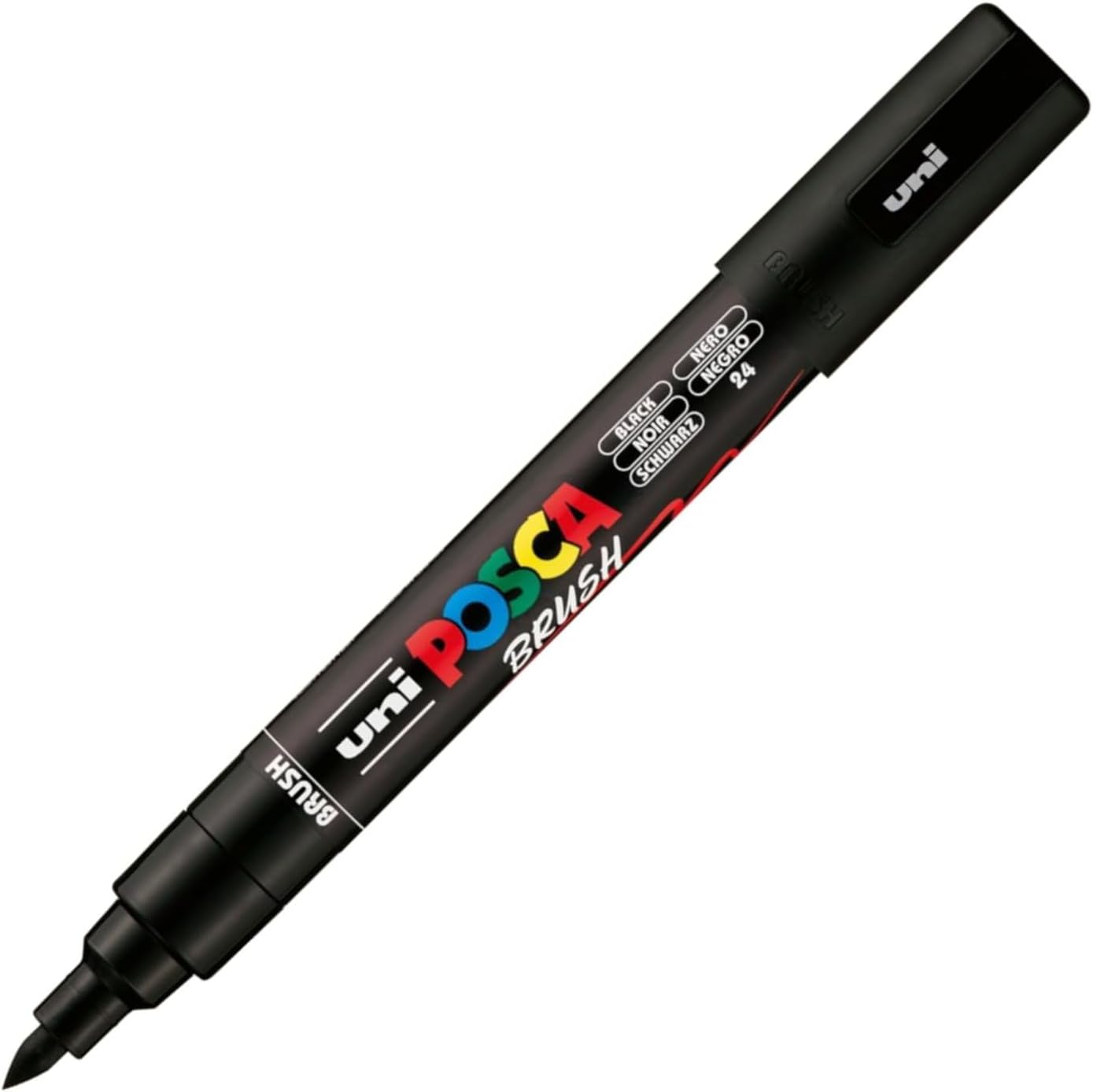 Farbmarker – 1 Stück – Schwarz – 1–4 Mm Pinselspitze – Acrylfarbe Auf Wasserbasis – Für Verschiedene Oberflächen