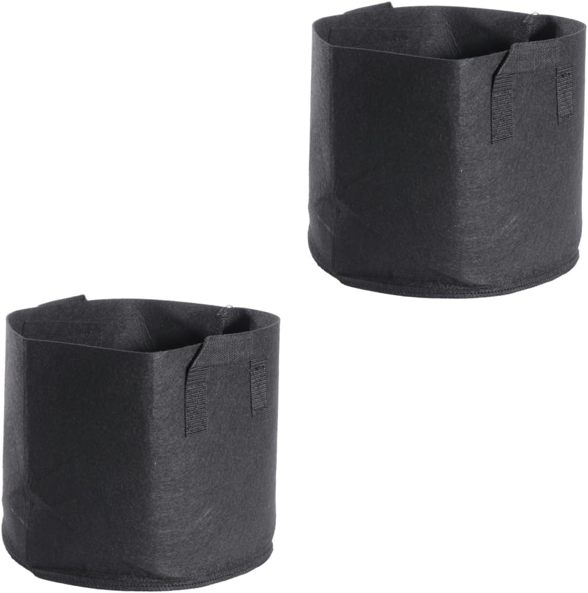 Set Mit 2 Pflanzsäcken À 5 Gallonen – Atmungsaktives Vliesmaterial Mit Griffen – Schwarz – Für Baumschule Und Garten