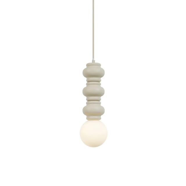 Retro-hängelampe Beige Mit Mattiertem Glas - Fedde