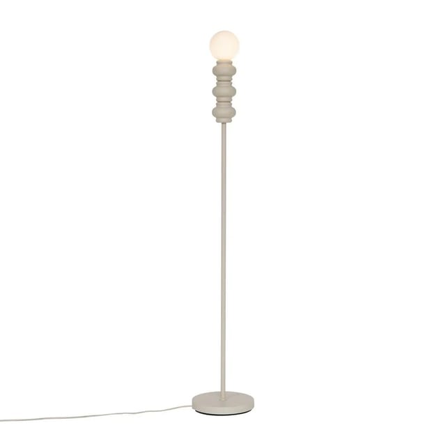 Retro Stehleuchte Beige Mit Mattiertem Glas - Fedde