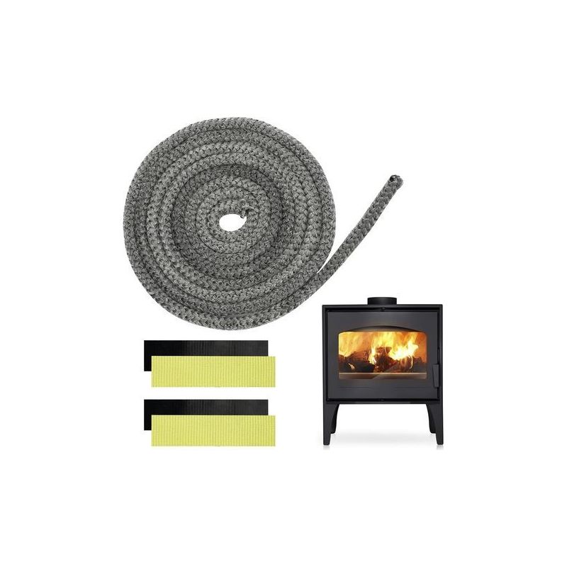 Joint Tressé Pour Insert Et Poêle 10 Mm X 3 M, Joint D'Insert De Cheminée Avec 4 Bandes Pour Poêle À Bois, Cheminée, Chaleur, Porte De Four Résistant À La Chaleur Jusqu'à 550 °c