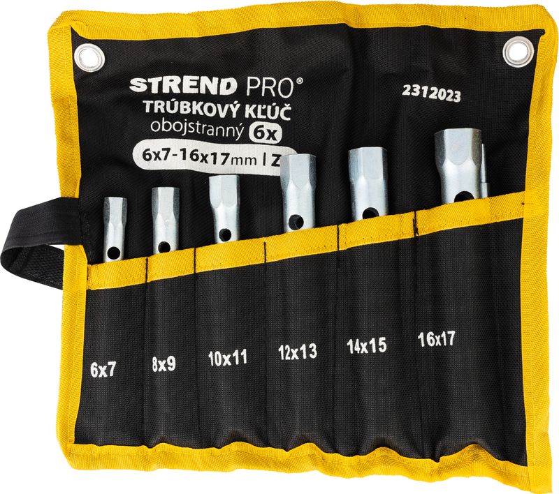 Schlüssel Strend Pro, 6x7-16x17 Mm, Rohrschlüssel, Doppelseitig, Zn, Set 6 Stk.