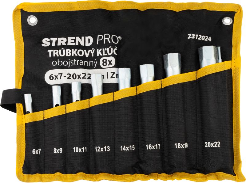 Schlüssel Strend Pro, 6x7-20x22 Mm, Rohrschlüssel, Doppelseitig, Zn, Set 8 Stk.