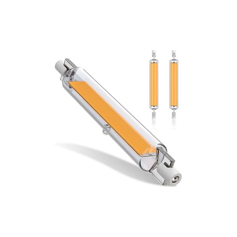 Lot De 4 Ampoule Led R7s 118mm 20w Dimmable, Blanc Chaud 3000k 3000lm, Linéaire Remplacer Lampe Halogène J118 20w, Éclairage À 360 Degrés, Sans Scintillement, R7s Ocb Led Tubes Pour Projecteur