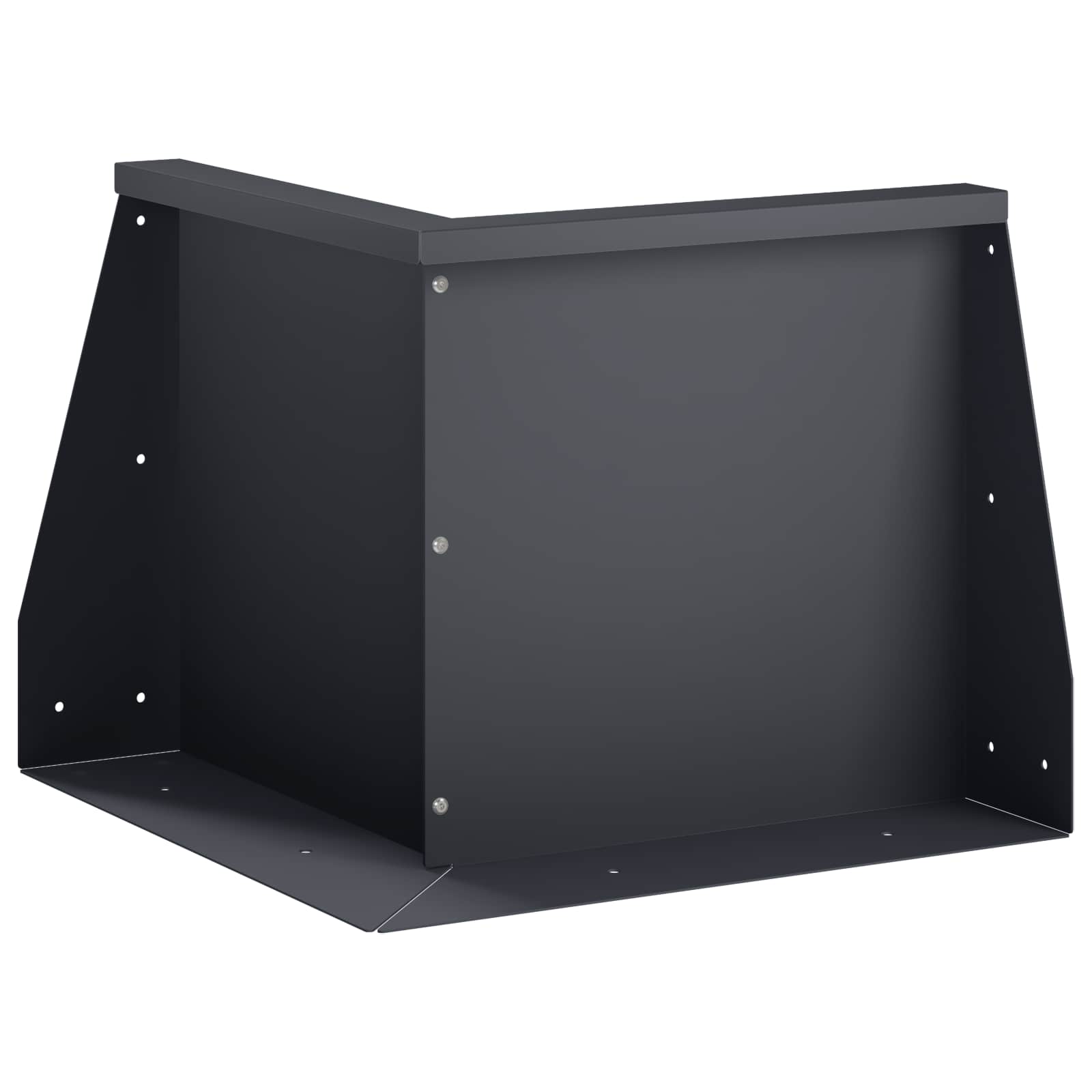 Vidaxl Retaining Wall 50 X 50 X 30 Cm Steel Anthracite