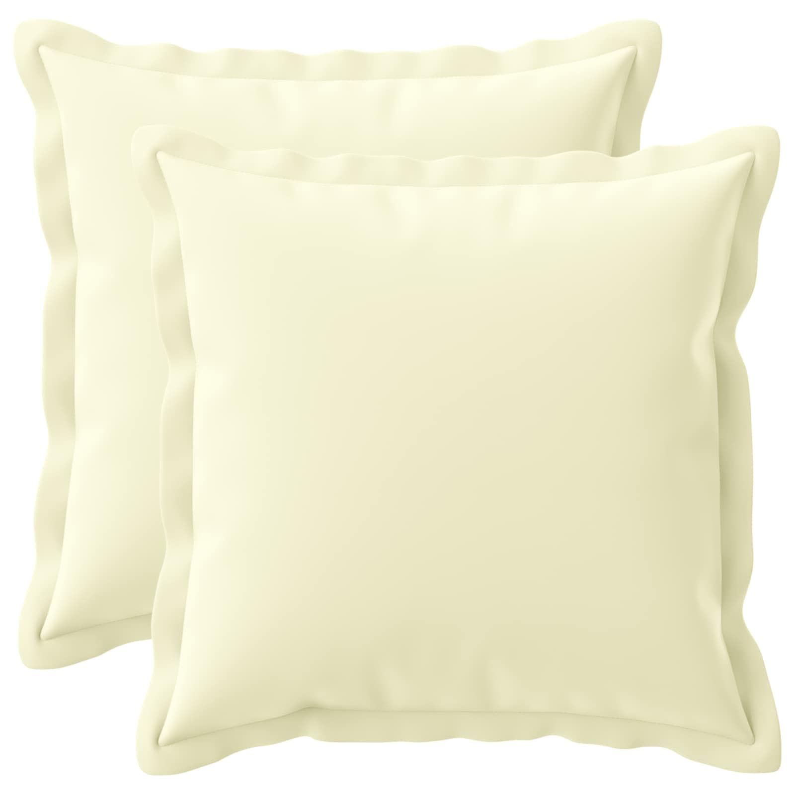 Vidaxl Cushion With Pillow Houten 2 Pcs Cream Polyester