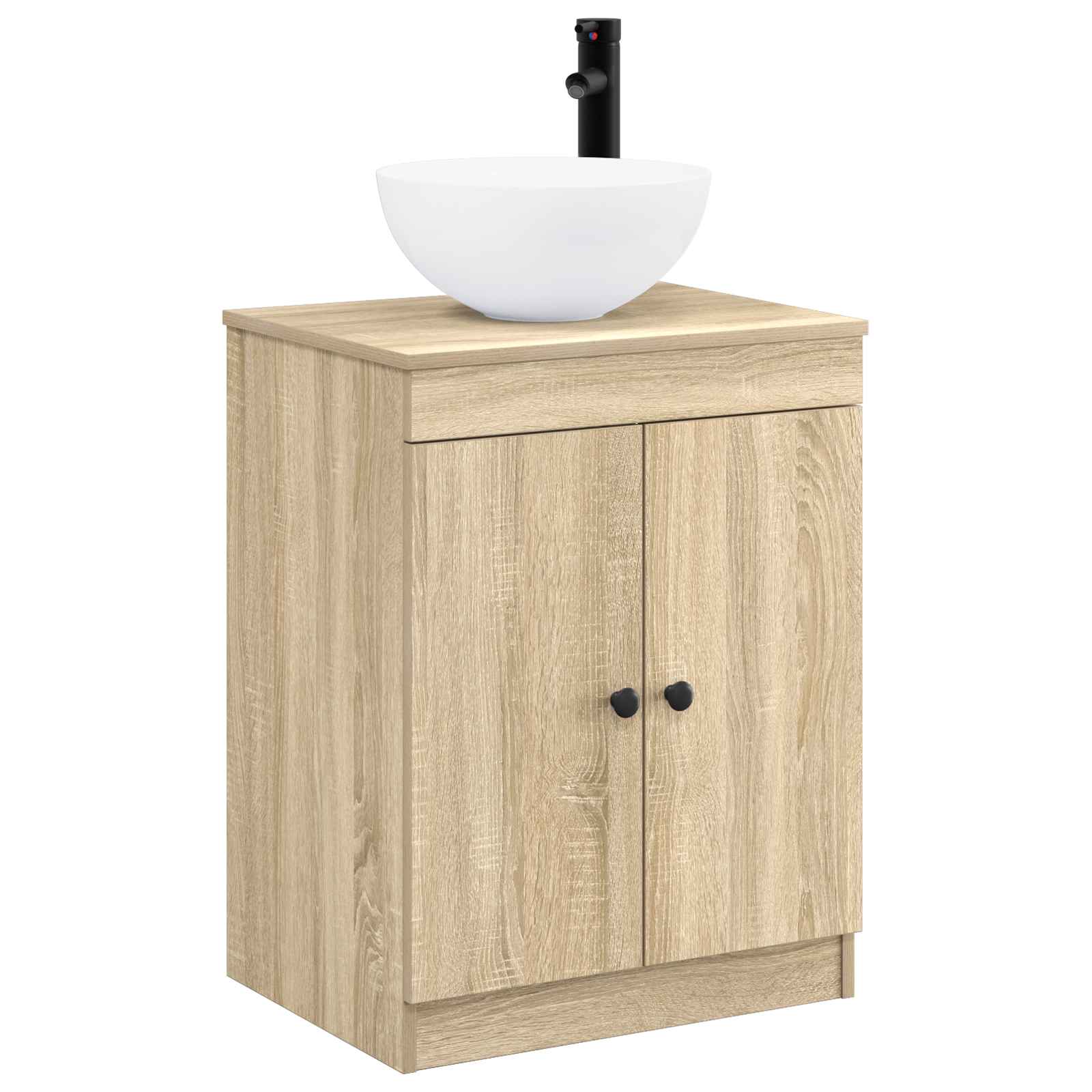Vidaxl Bathroom Furniture Set Sonoma Oak Engineered Wood
