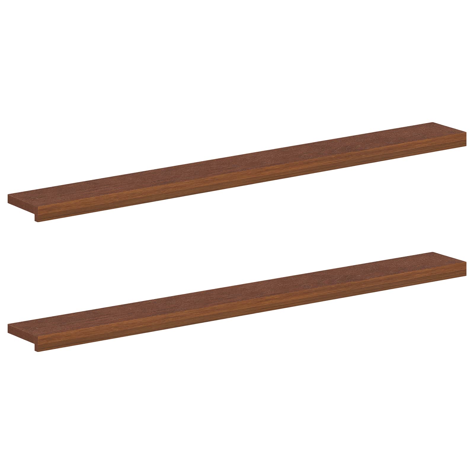 Vidaxl Window Sills 2 Pcs Dark Brown 160 X 20 X 2 Cm Solid Oak Wood