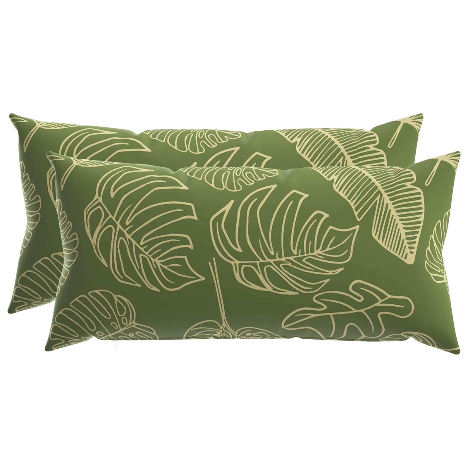 Vidaxl Cushion With Pillow Heerlen 2 Pcs Leaf Design Polyester