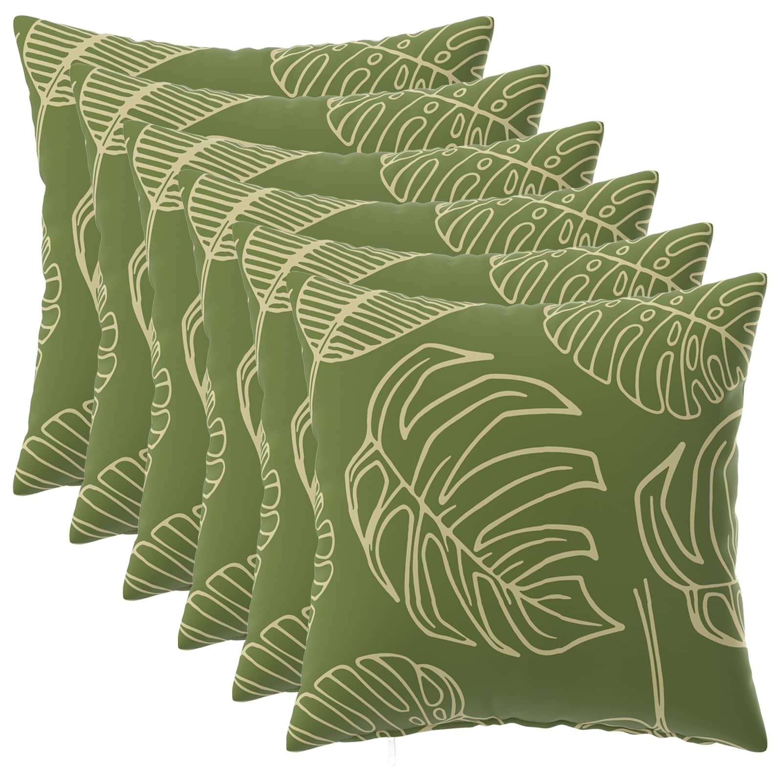 Vidaxl Cushion With Pillow Heerlen 6 Pcs Leaf Design Polyester