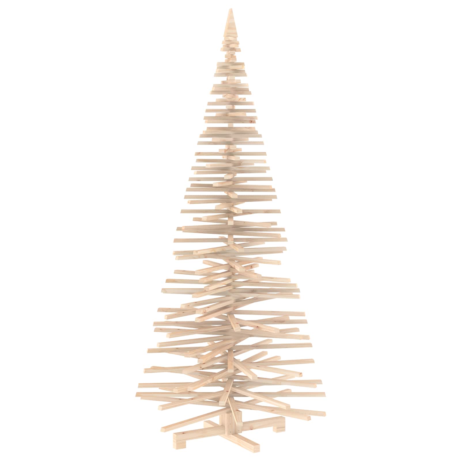 Vidaxl Wooden Christmas Tree Kotka 240 Cm Solid Pine Wood Natural