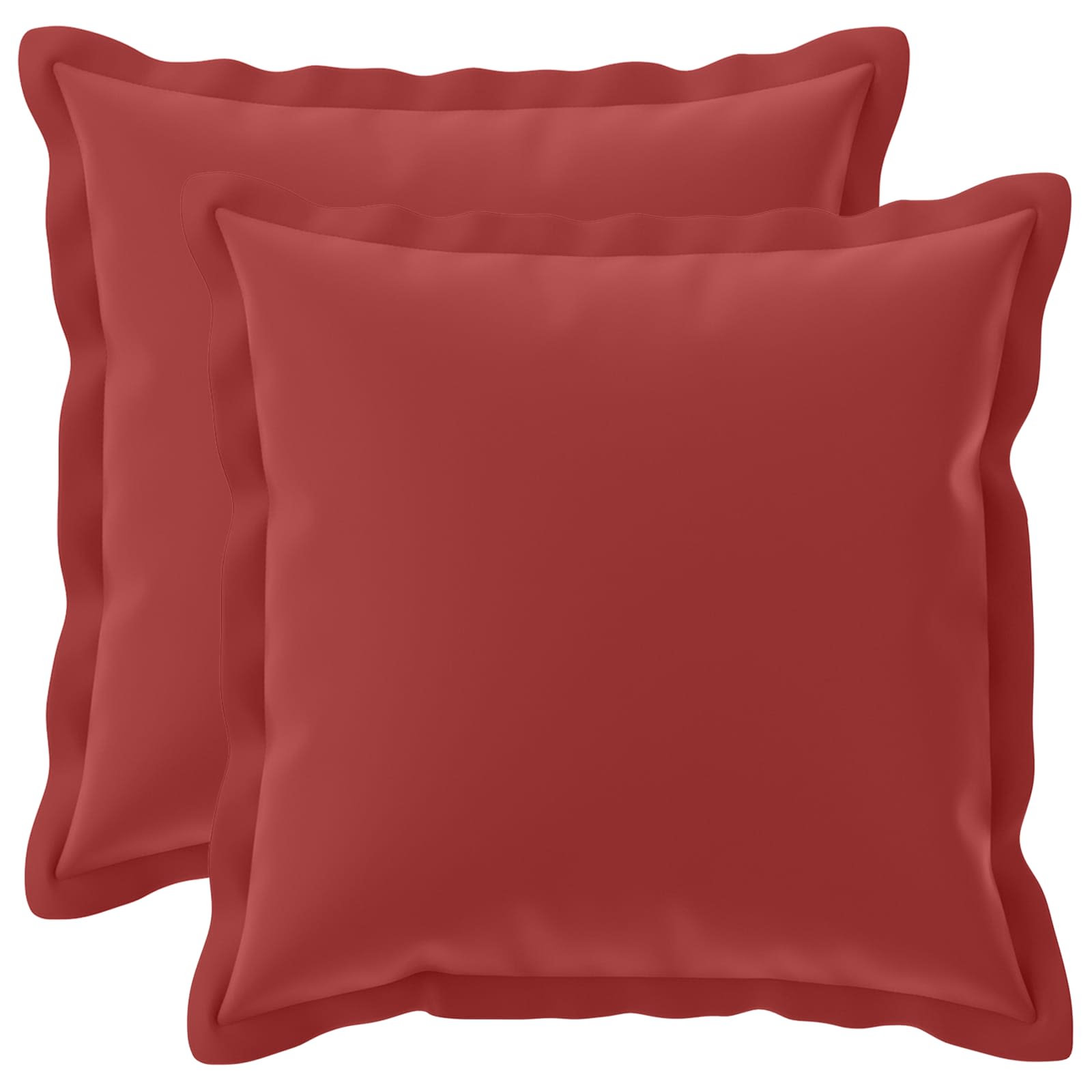 Vidaxl Cushion With Pillow Houten 2 Pcs Wine Red Polyester