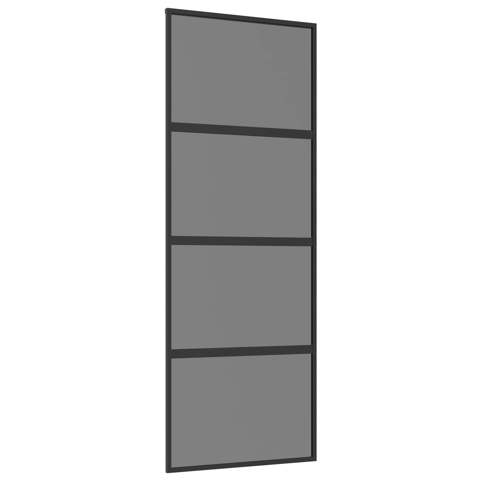 Vidaxl Sliding Door 76 X 205 Cm Tempered Glass And Aluminium