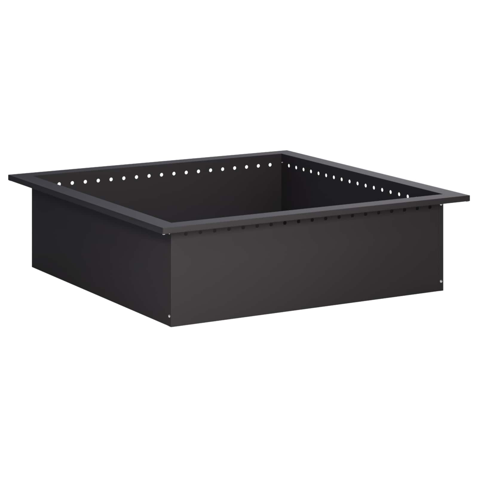 Vidaxl Fire Pit Ring Black 90 X 90 X 25 Cm Steel