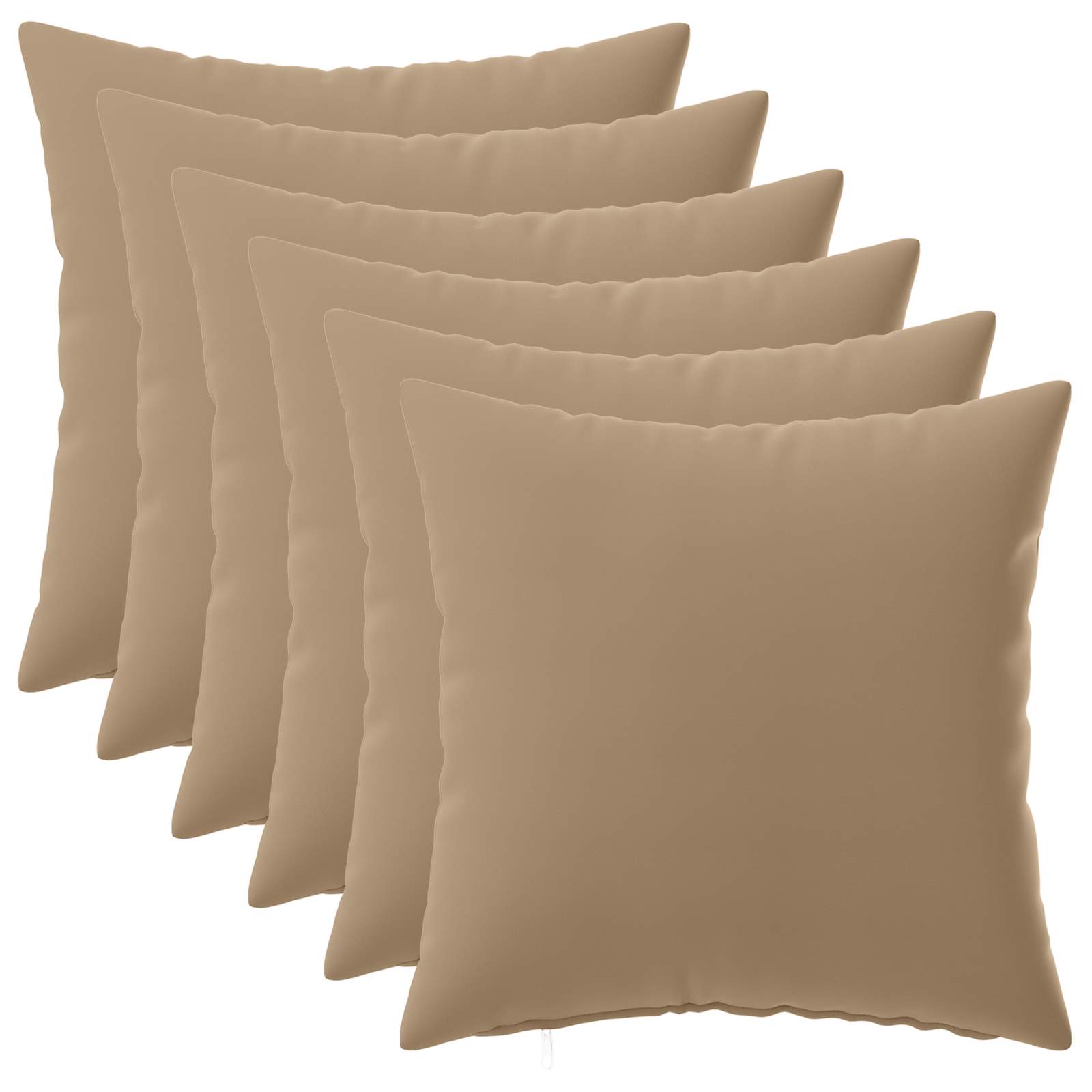 Vidaxl Cushion With Pillow Heerlen 6 Pcs Taupe Polyester