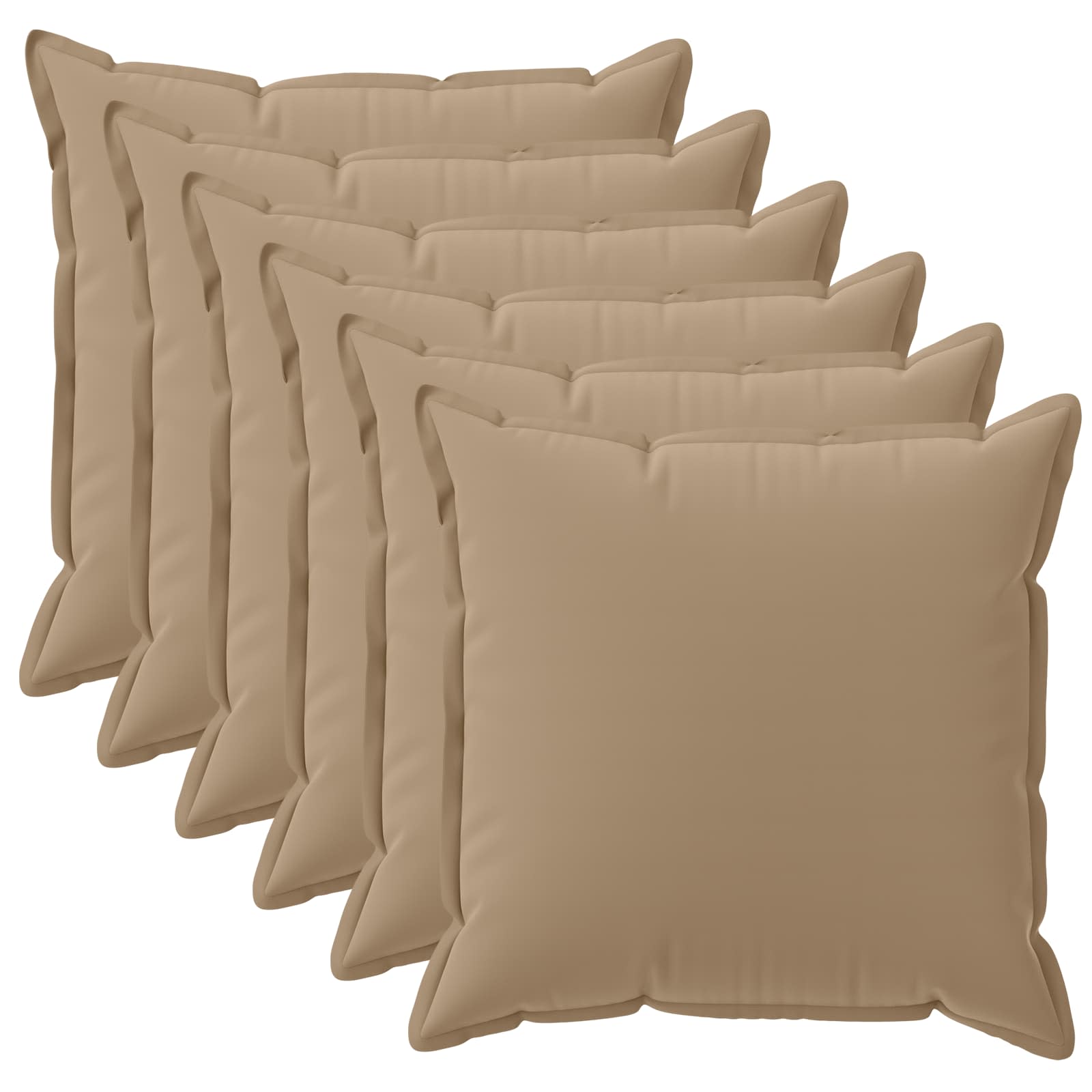 Vidaxl Cushion With Pillow Houten 6 Pcs Taupe Polyester