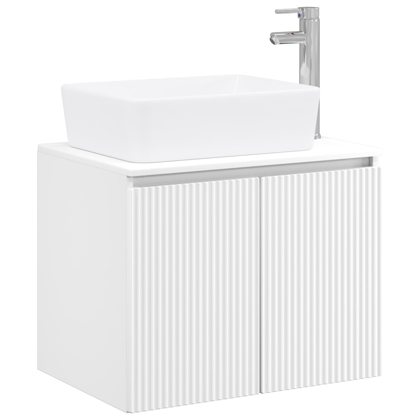 Vidaxl Bathroom Furniture Set White Engineered Wood