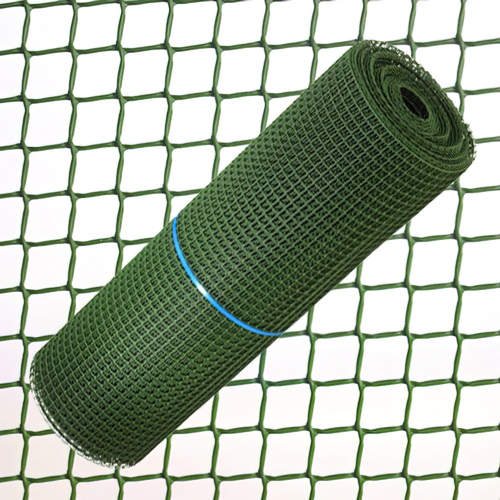 Plastikgitter Quadratisch 2 Cm X 1 Meter Grüner Rolle 25 Meter