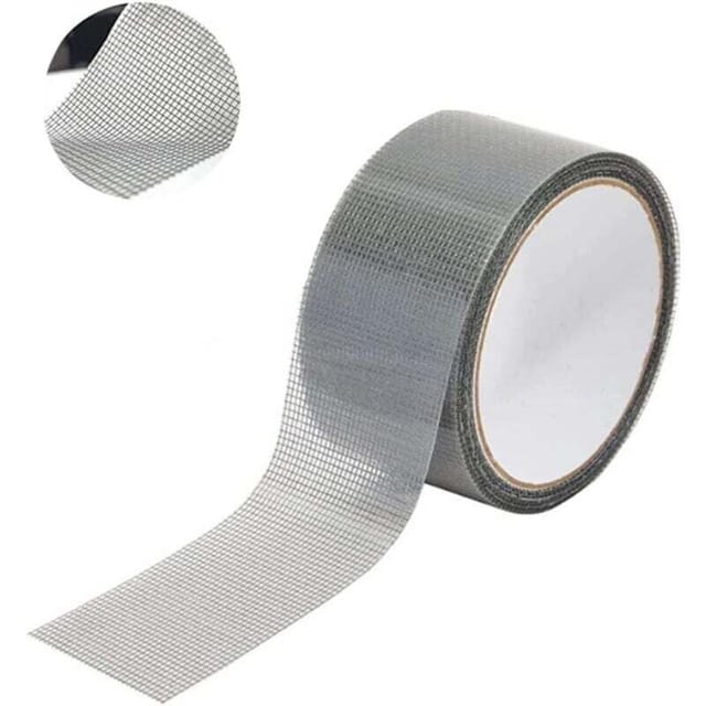 Fenster- Und Fliegengitterreparatur, Fliegengitterband, Glasfasergewebe-netzband Mit Wasserfester Klebeversiegelung, 5 Cm X 200 Cm (grau)