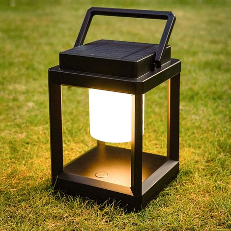 Lampe De Table Led Rechargeable Solaire, Lanterne Solaire Extérieur,3 Niveaux De Luminosité Contrôle Tactile Lampes De Chevet Étanche
