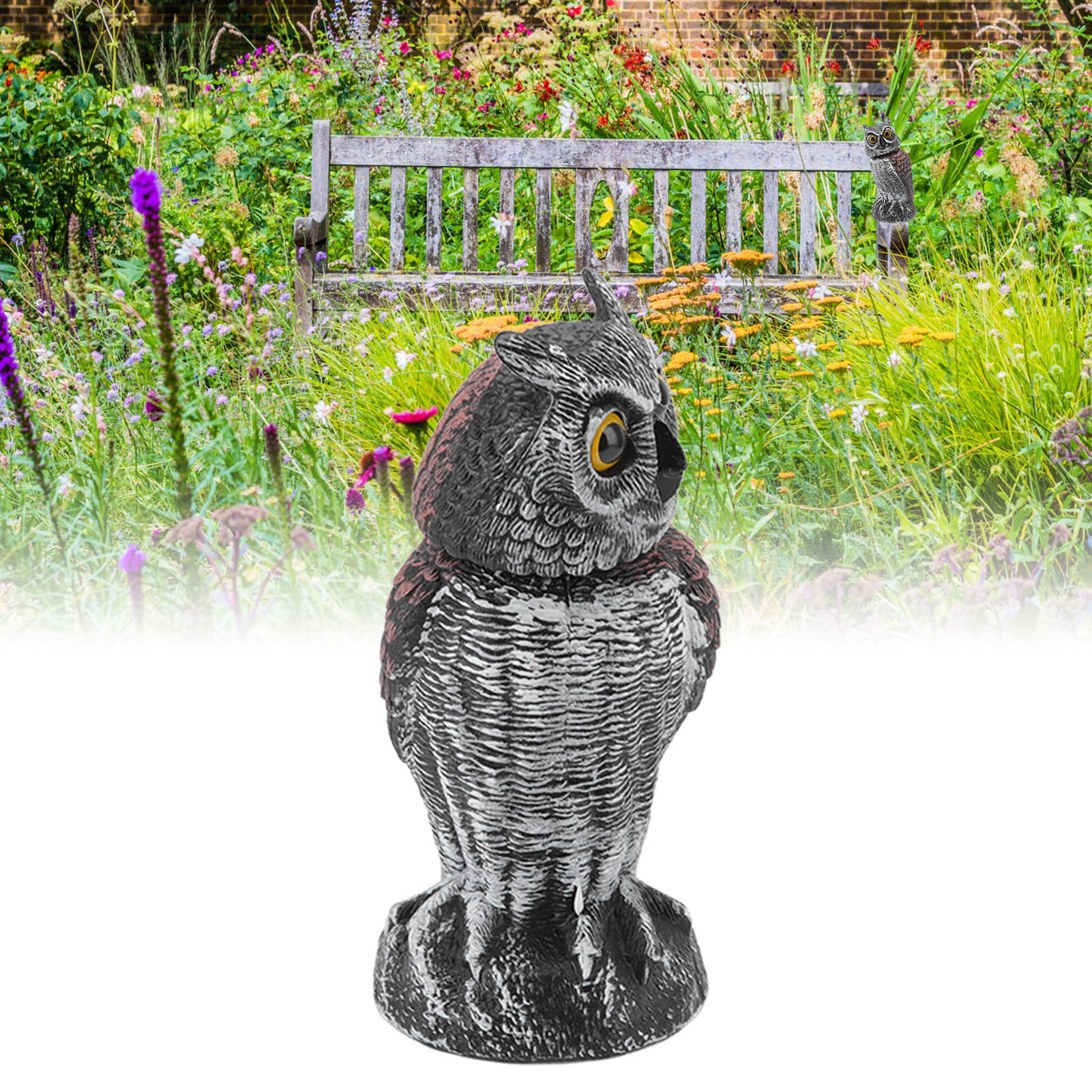 Kleine, Gestreifte, Wackelnde Plastikeule, Gartendekoration, Vogelabwehr, Gartenornament Für Den Außenbereich, Künstliche Jagdeule Aus Kunststoff.
