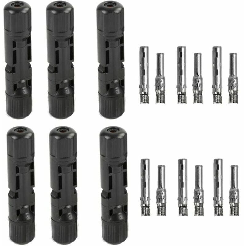 6-paariger Solarstecker, Photovoltaik-solarmodulstecker, Mc4-stecker/buchse