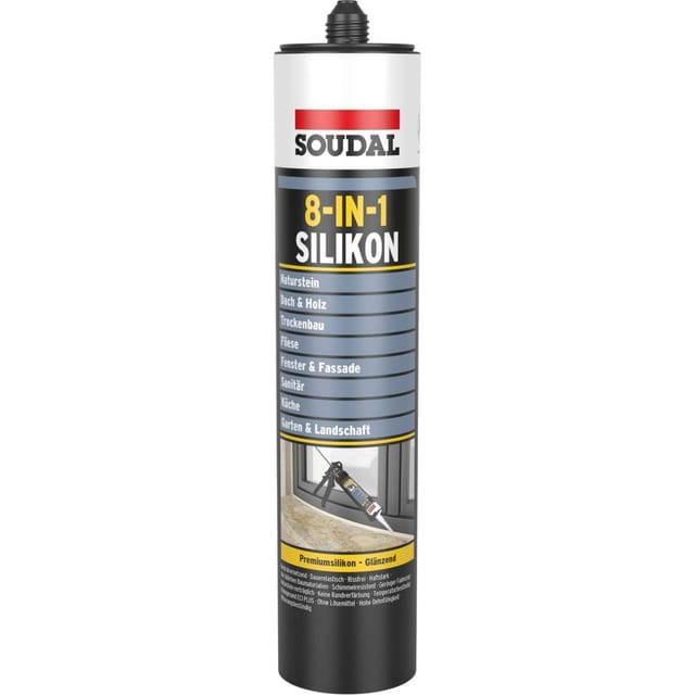 Soudal Premium Silikon 8-in-1300ml Transparent