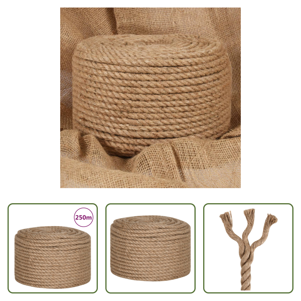 Vidaxl Naturseil - Seil 100% Jute 14 Mm 250 M