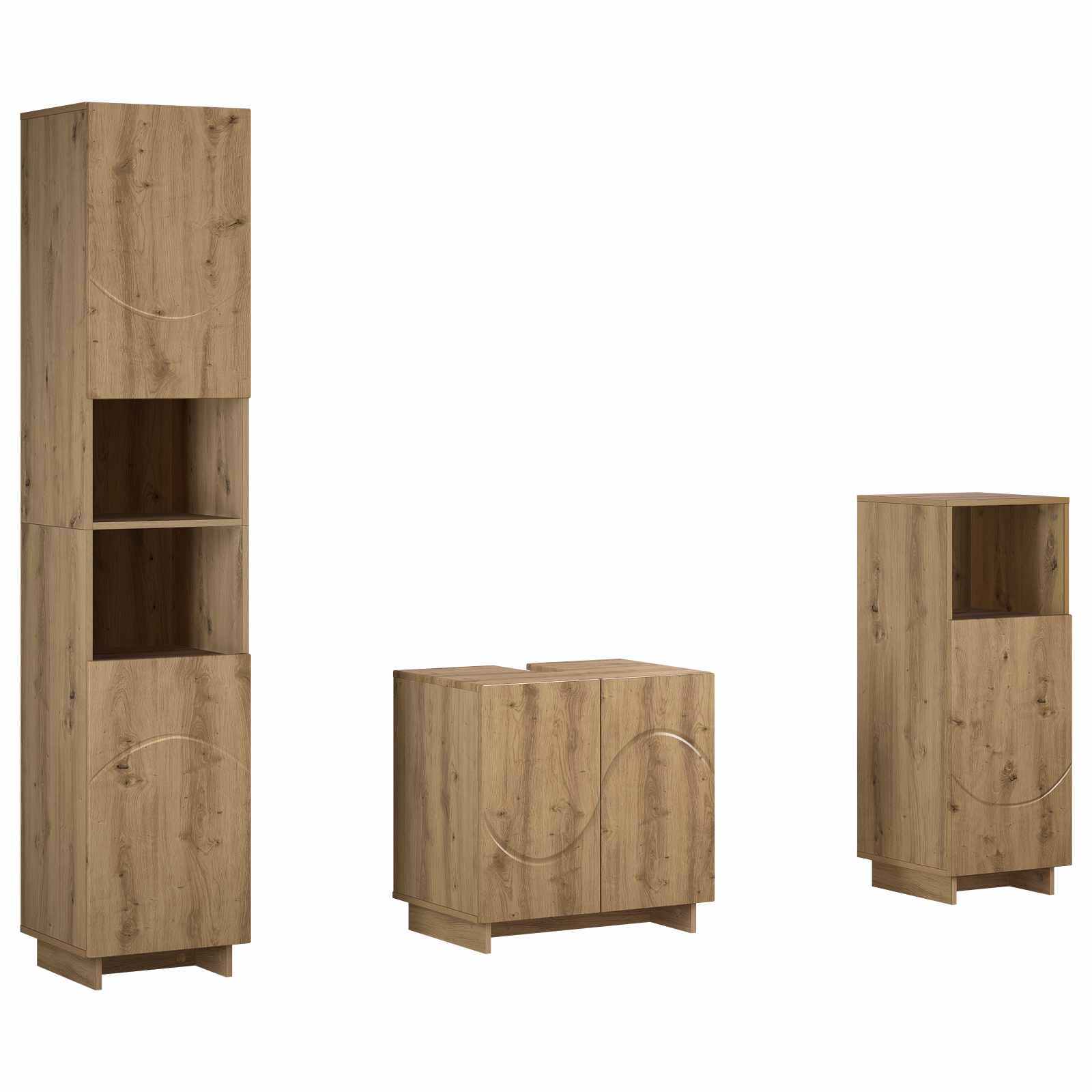 Vidaxl Bathroom Cabinet Set 3 Pcs Artisan Oak Engineered Wood