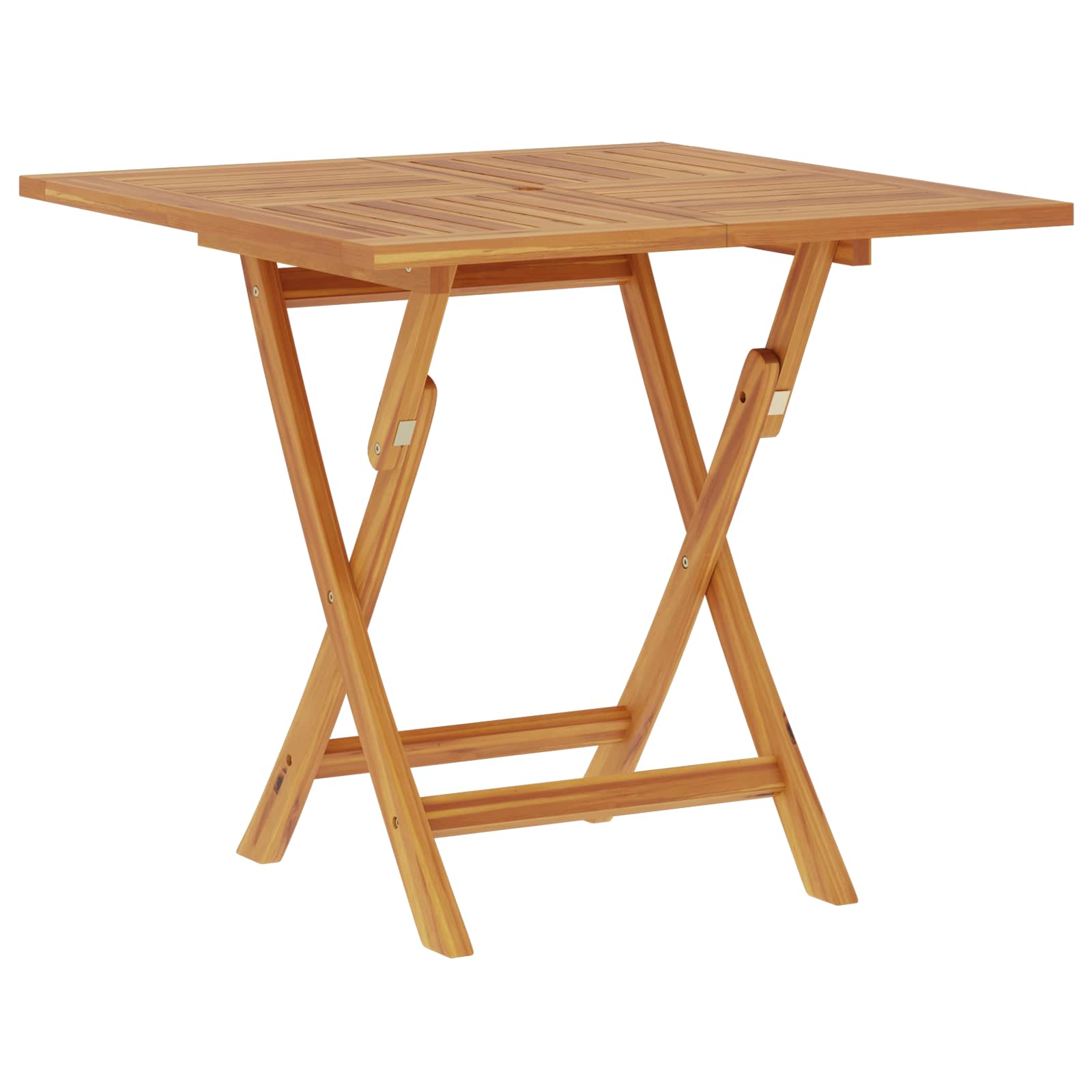 Vidaxl Folding Garden Table Natural 90 X 90 X 75 Cm Solid Teak Wood