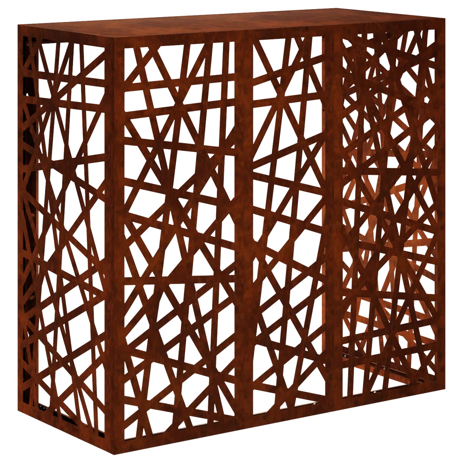 Vidaxl Air Conditioner Cover Rusty 110 X 50 X 105 Cm Weathering Steel