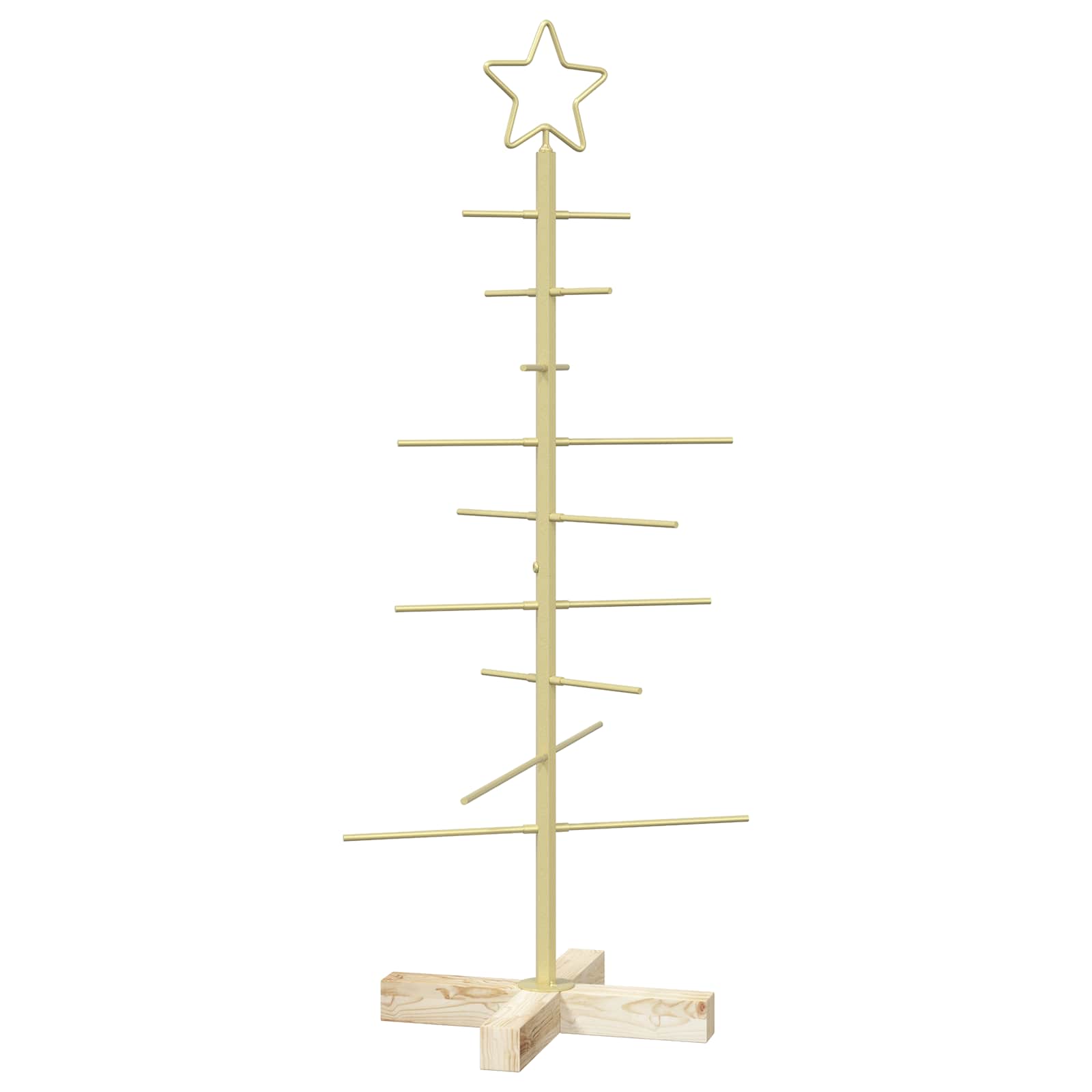 Vidaxl Metal Christmas Tree Kuopio 90 Cm Steel Gold