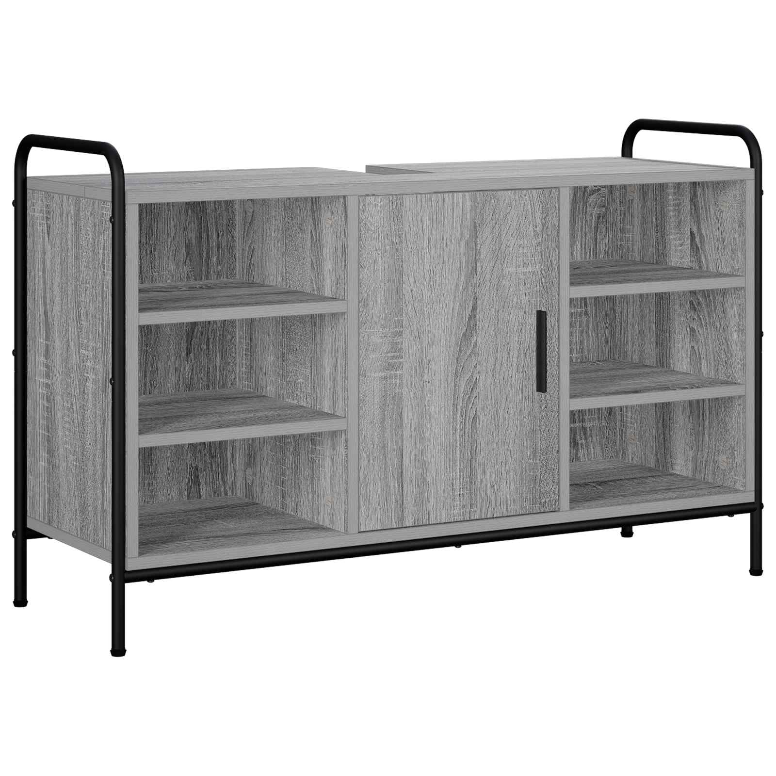 Vidaxl Bathroom Cabinet Grey Sonoma 95 X 34 X 61 Cm Engineered Wood
