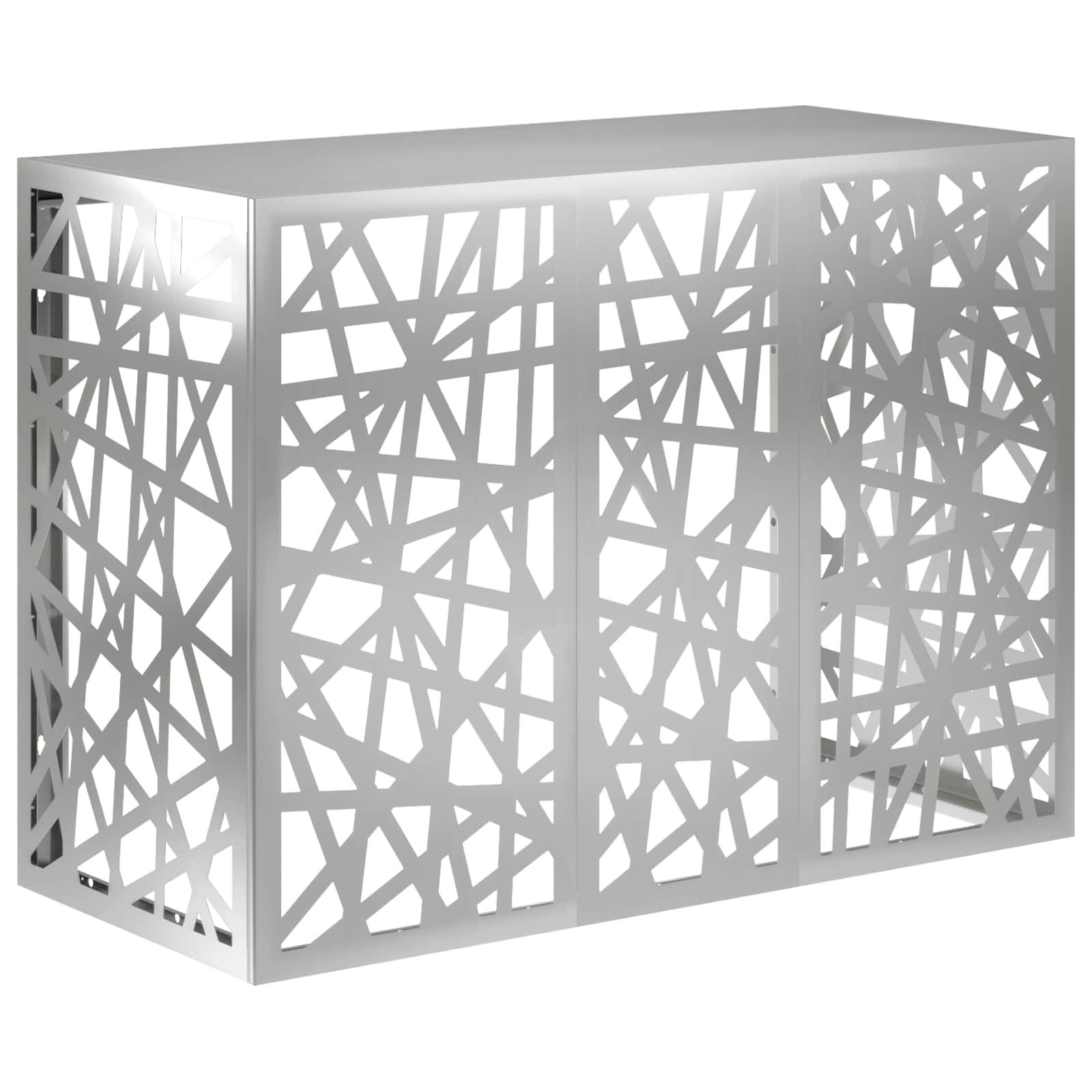 Vidaxl Air Conditioner Cover Silver 110 X 50 X 80 Cm Galvanised Steel