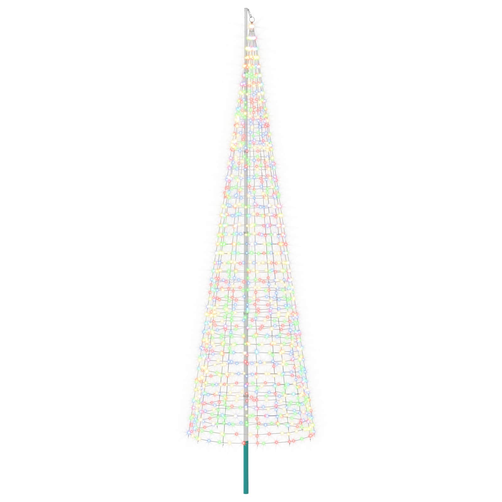 Vidaxl Christmas Tree Light With Spike And Flagpole 500 Cm 1534 Leds