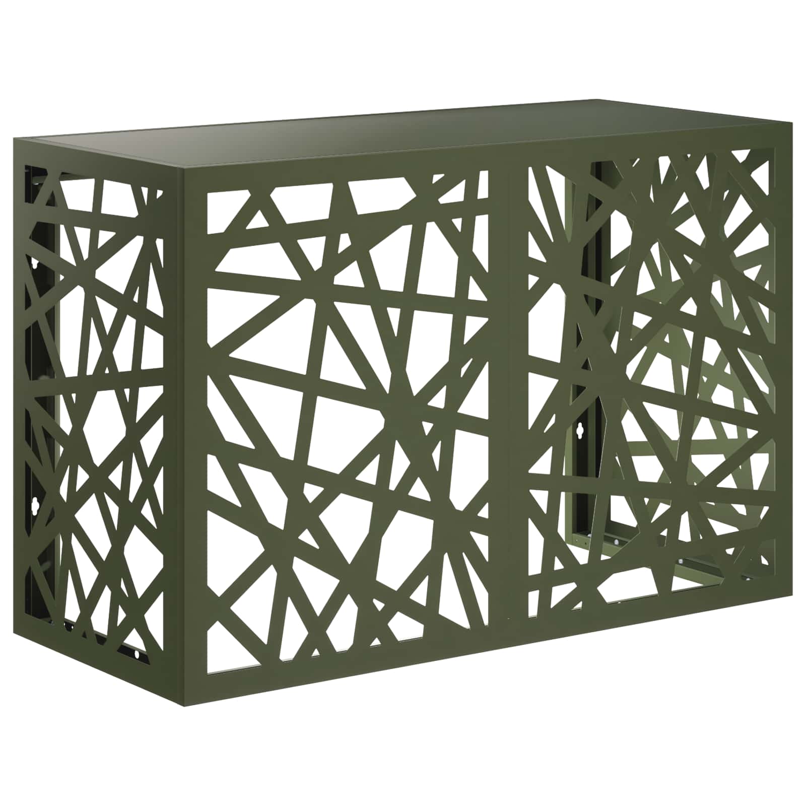 Vidaxl Air Conditioner Cover Olive Green 90 X 40 X 60 Cm Steel
