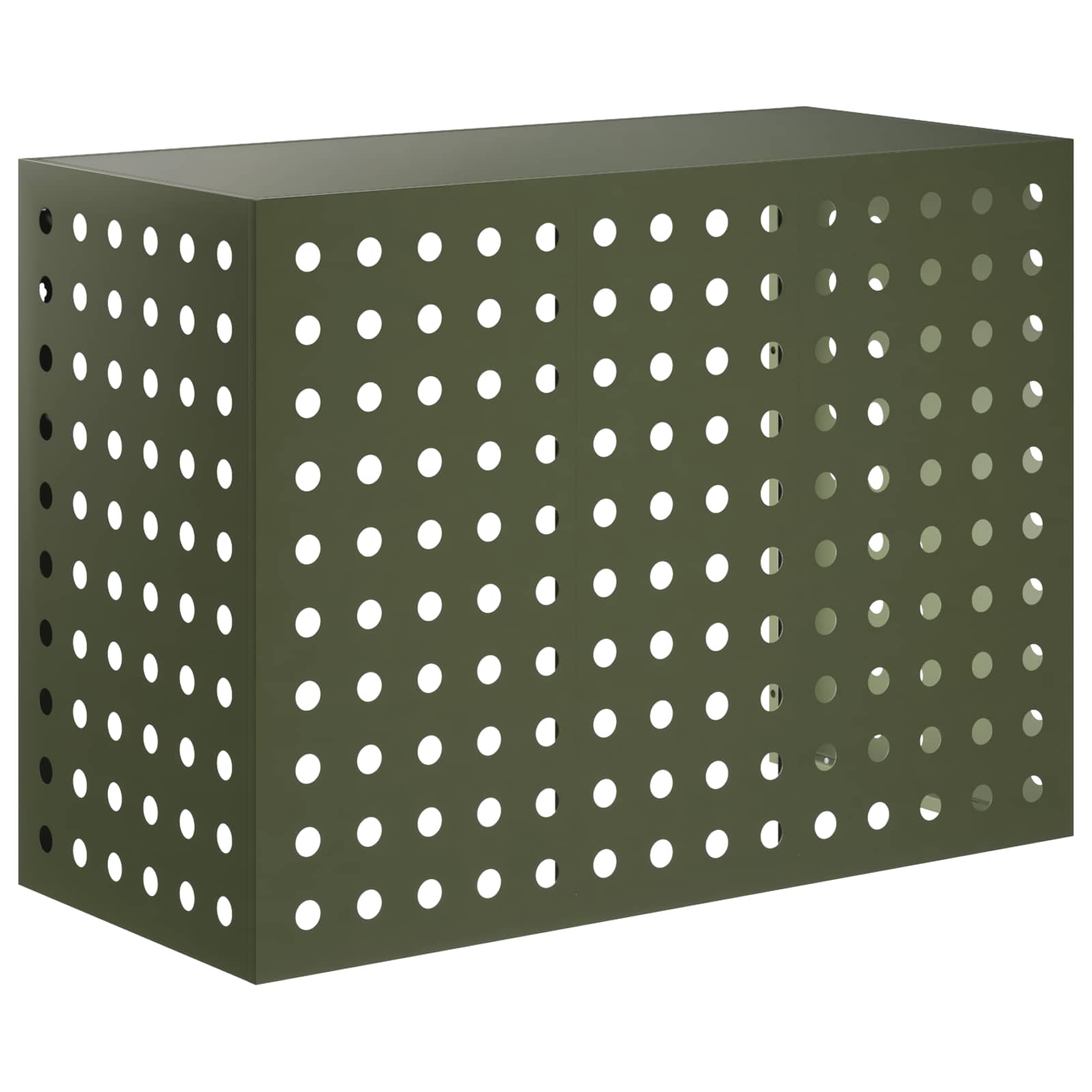 Vidaxl Air Conditioner Cover Olive Green 110 X 50 X 80 Cm Steel