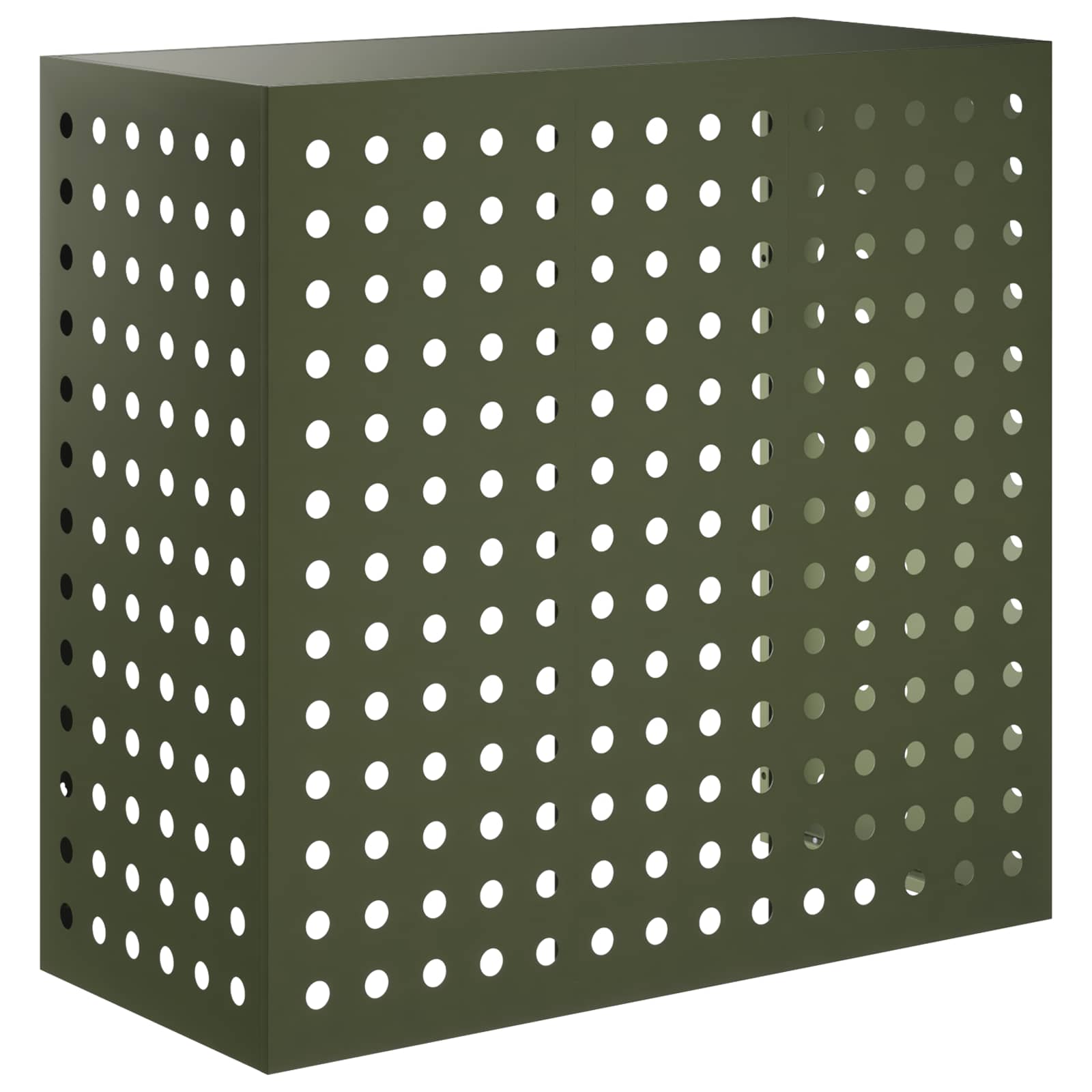 Vidaxl Air Conditioner Cover Olive Green 110 X 50 X 105 Cm Steel