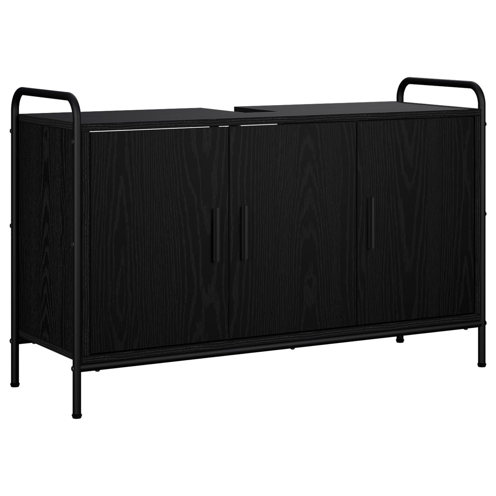 Vidaxl Bathroom Cabinet Black Oak 95 X 34 X 61 Cm Engineered Wood