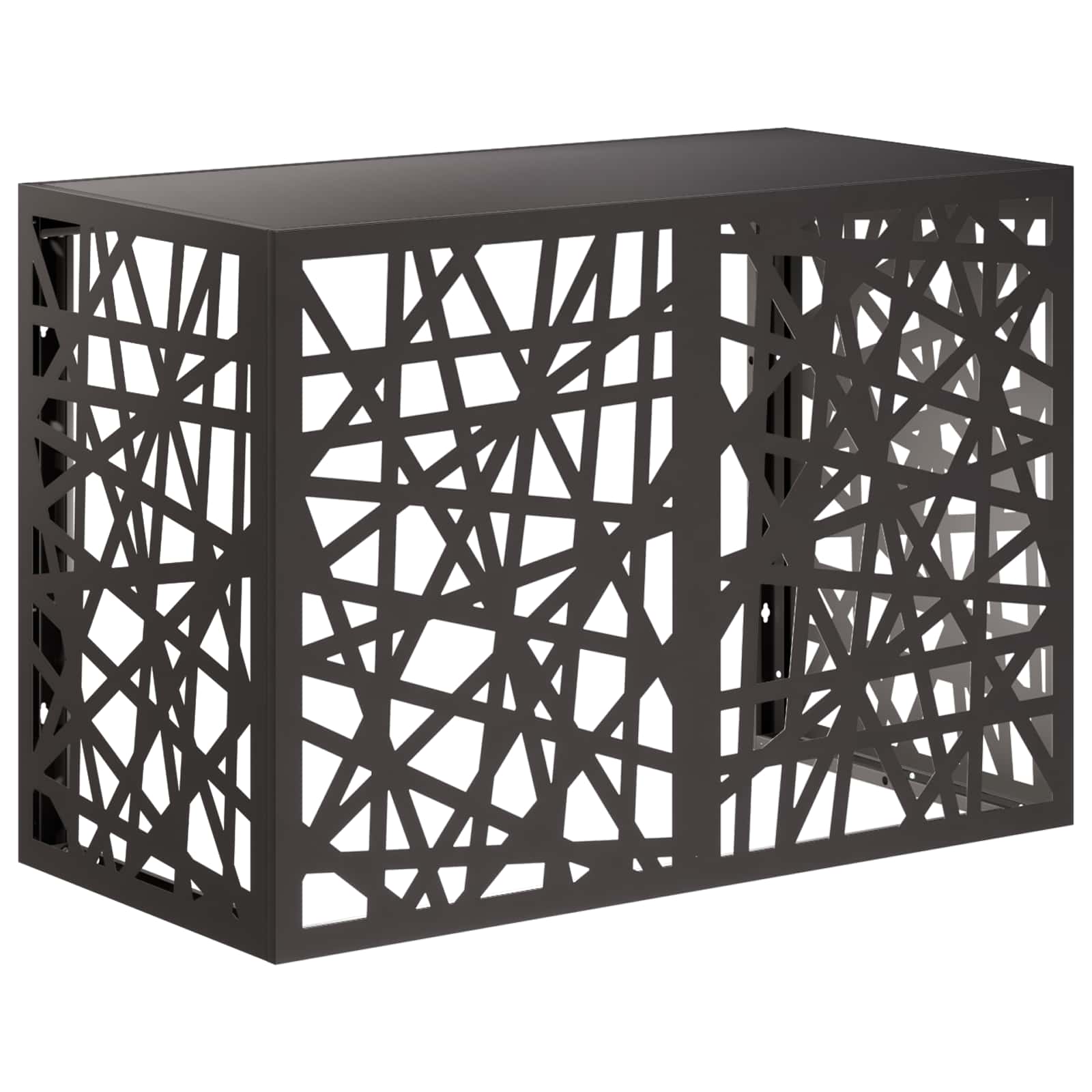 Vidaxl Air Conditioner Cover Black 100 X 50 X 70 Cm Steel