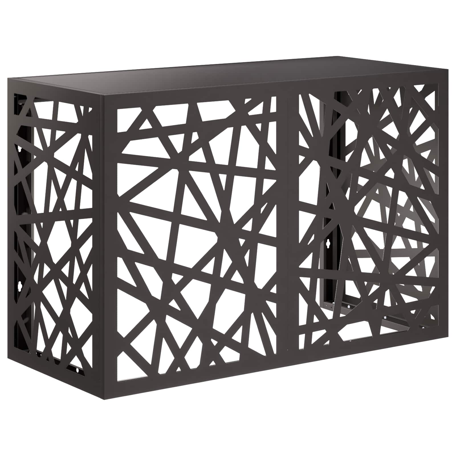 Vidaxl Air Conditioner Cover Black 90 X 40 X 60 Cm Steel